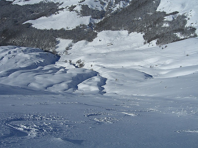 Face ouest : Vue du haut pendant la remontée
