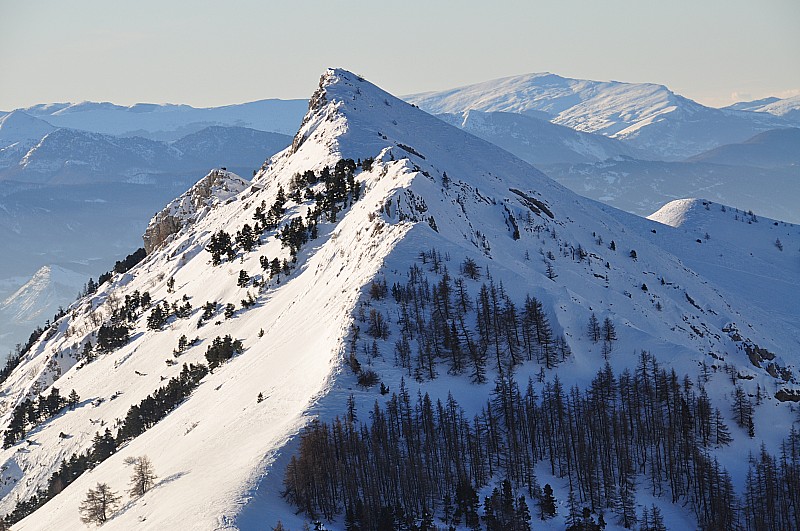 Adret ou Ubac : La crête s'en va vers la brèche de Charance, un coup à l'adret, un coup à l'ubac.