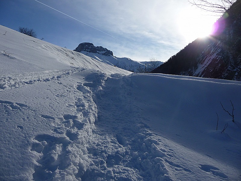 Tete De Chabrière : Sur la piste avec encore une neige poudreuse et froide