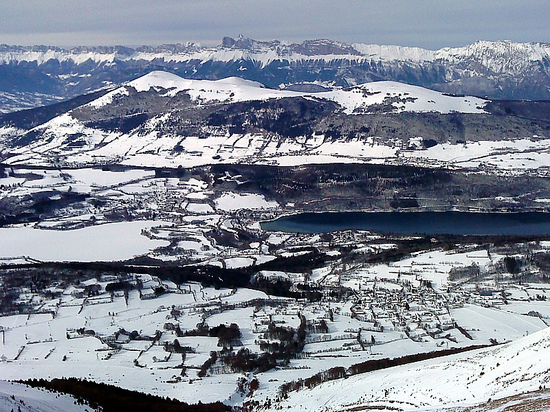 le Grand Serre : le Vercors et le lac de Laffrey