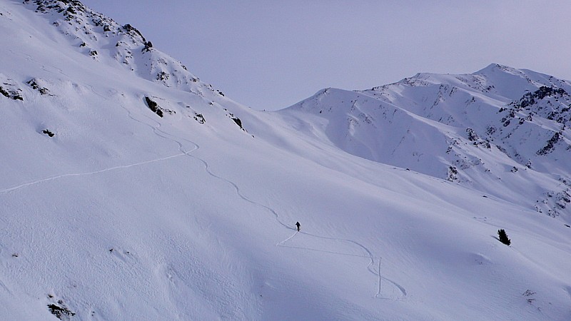 3ème repeautage pour Friz : Quand on aime la poudre on ne compte plus les mètres de montée... n'est-ce pas Friz?