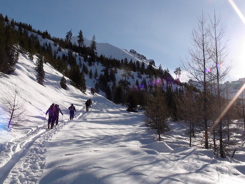 Vers la bergerie du Balais : Le soleil est au RdV !