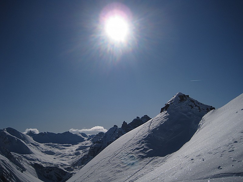 Fort Carra au fond : en arrivant au sommet