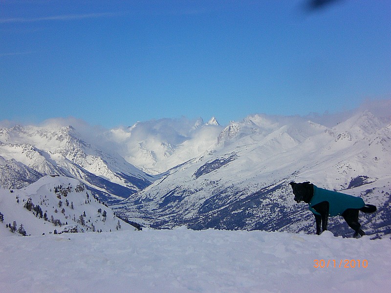 #2 crête de la Lauze 2 : Vue du sommet sur la vallée de la Guisane et les Aiguilles d crête de la Lauze 2 : Vue du sommet sur la vallée de la Guisane et les Aiguilles d'Arves.