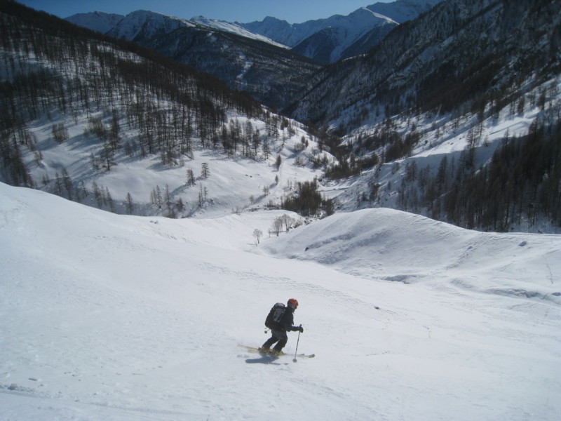 Bric Froid : avant de rejoindre la piste de retour au Roux