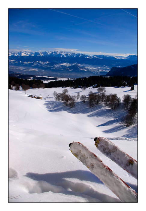 Soleil et vue : Petite pause au niveau du Pas de l'Ours.