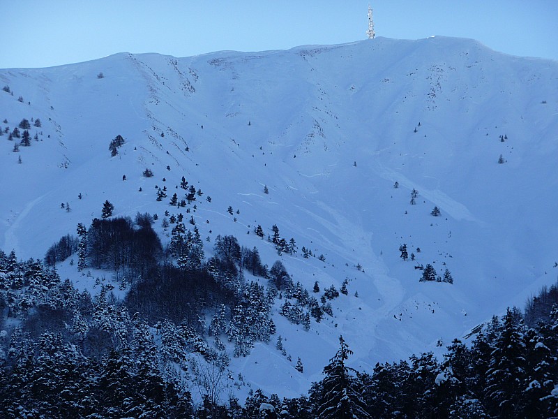 Blayeul : face nord ravagée