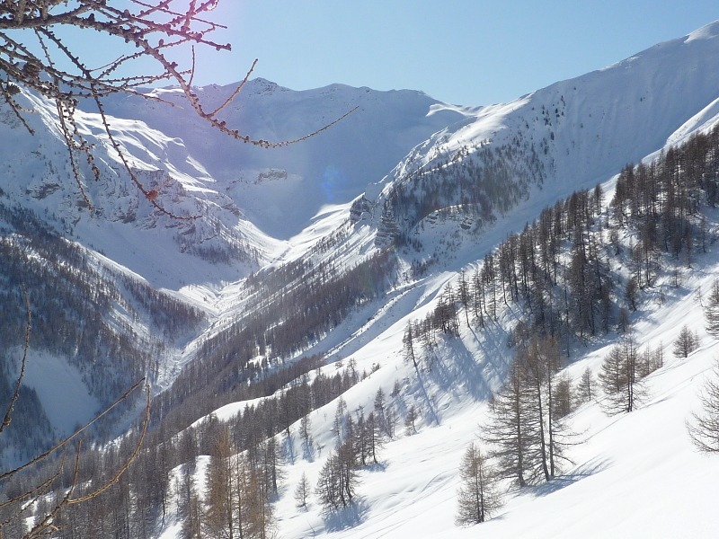 vallon de la coupa : trés enneigé