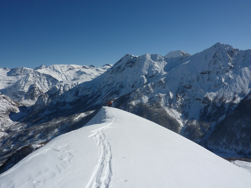 arête finale : le haut champsaur au fond