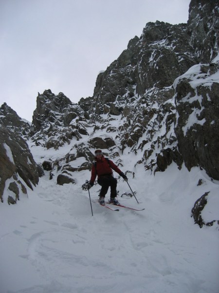 #5 Couloir N du Pic de la Pierre : Virage sauté sous le ressaut Couloir N du Pic de la Pierre : Virage sauté sous le ressaut