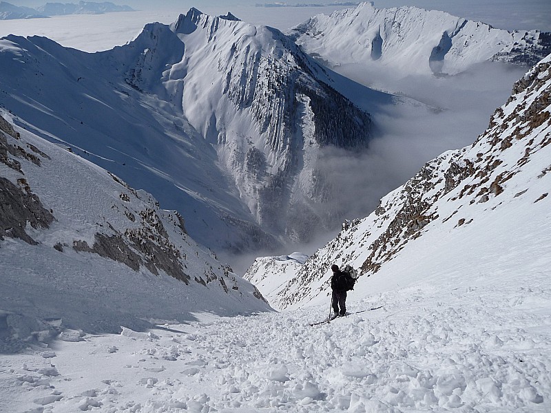 couloir : dans la partie supérieure :c'est encore moins raide