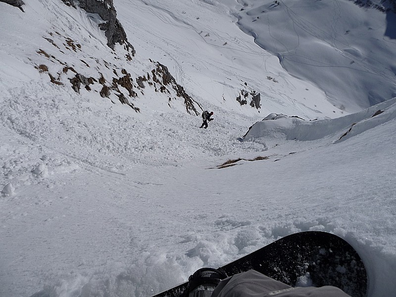 bas du pécloz : toute cette partie était dure le matin, là la neige était transfo :moyen!
