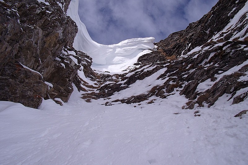 La corniche sommitale : Ben la montée s'arrête ici pour aujourd'hui !