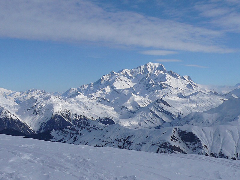 Mt Blanc depuis sommet pistes : 1er montée