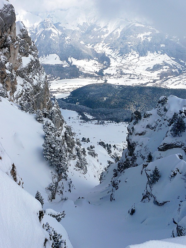 couloir N du Poyez : ce ne sera pas pour aujourd'hui, l'entrée est toute dégueu...