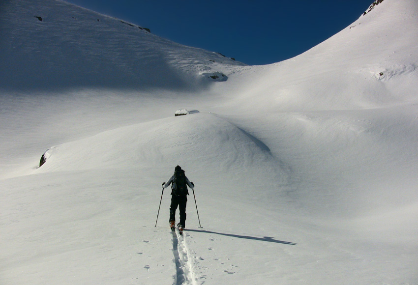 Le Col de la Braissa 2599m, gavé de neige