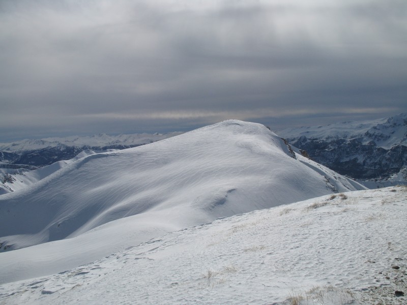 Roche de la Moutière 2754m : vers le Sud et mauvais temps poussé par le vent