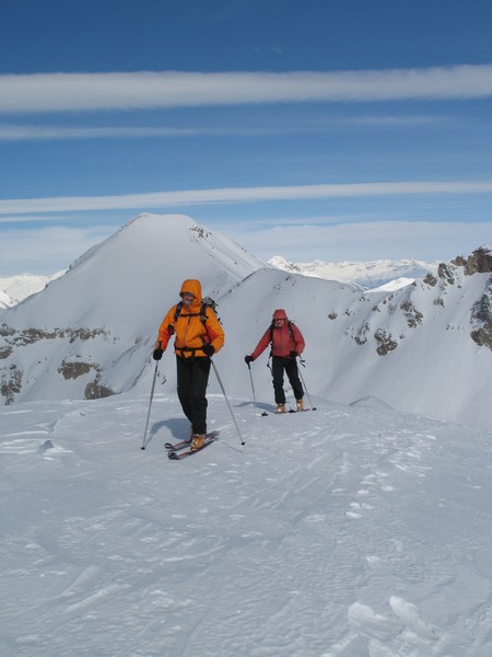 Anne-F. et Thierry : arrière plan : Pic de Peyre Eyraute