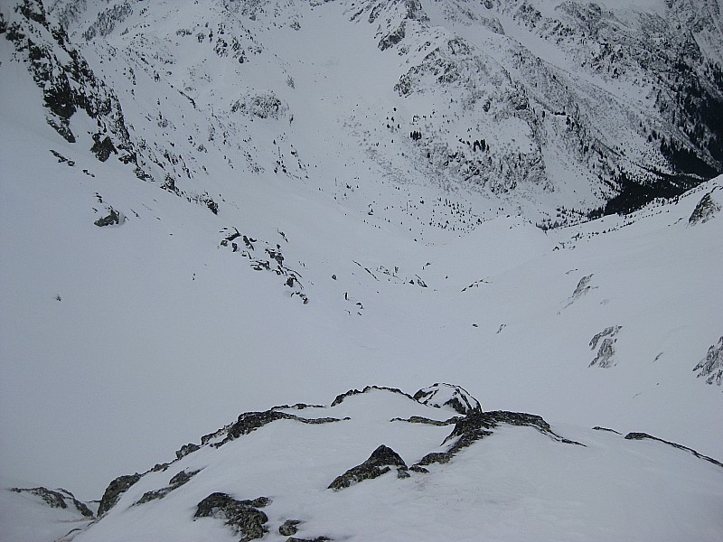 vue depuis lecol de l'aigleton : Il etait deja urgent de redecendre pour profiter d'une visibilité corect