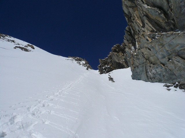 couloir : la trace de montée