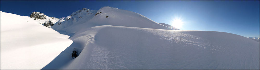 remontée : vers le col de l'Aigleton