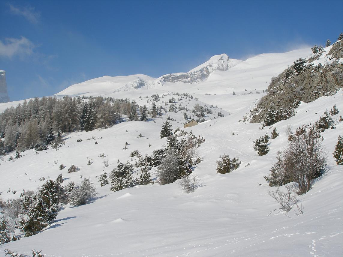crete de l'etoile : un peu de neige fraiche sous les skis