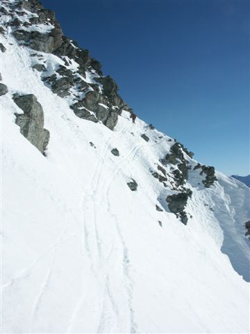 Pointe du Mt du Fût : Traversée vers le couloir central