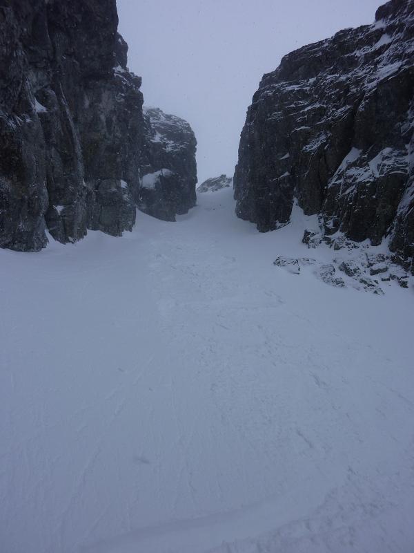 couloir des Roberts : début de la descente : la meilleure poudre ....