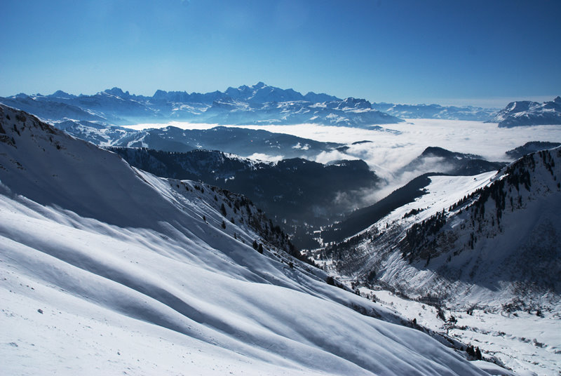vue sur le Mont-Blanc : Météo au top.