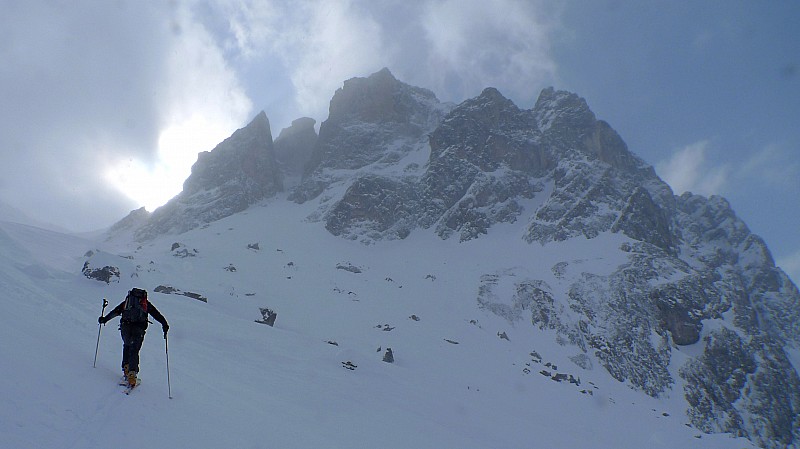 Petit retour en arrière... : ...Pat à l'approche de l'Aiguillette du Lauzet.