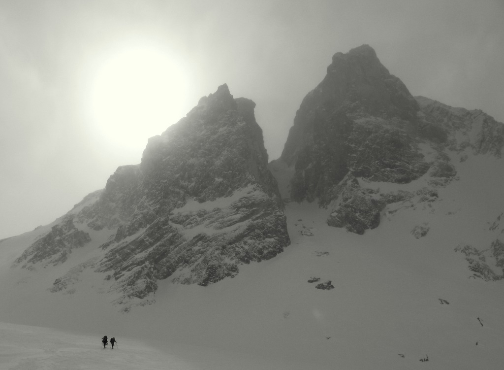 Le couloir Nord... : ...de l'Aiguillette du Lauzet