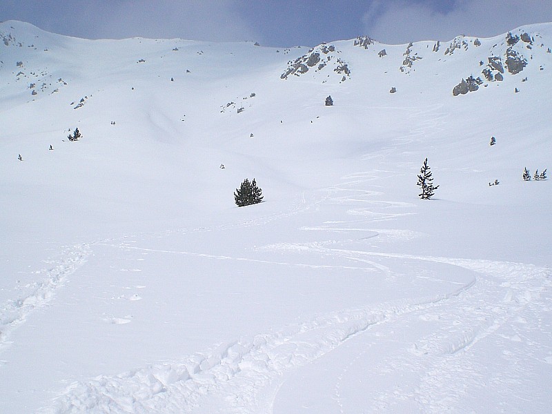 petite Peyrolle : Globalement du bon ski sur ce versant.