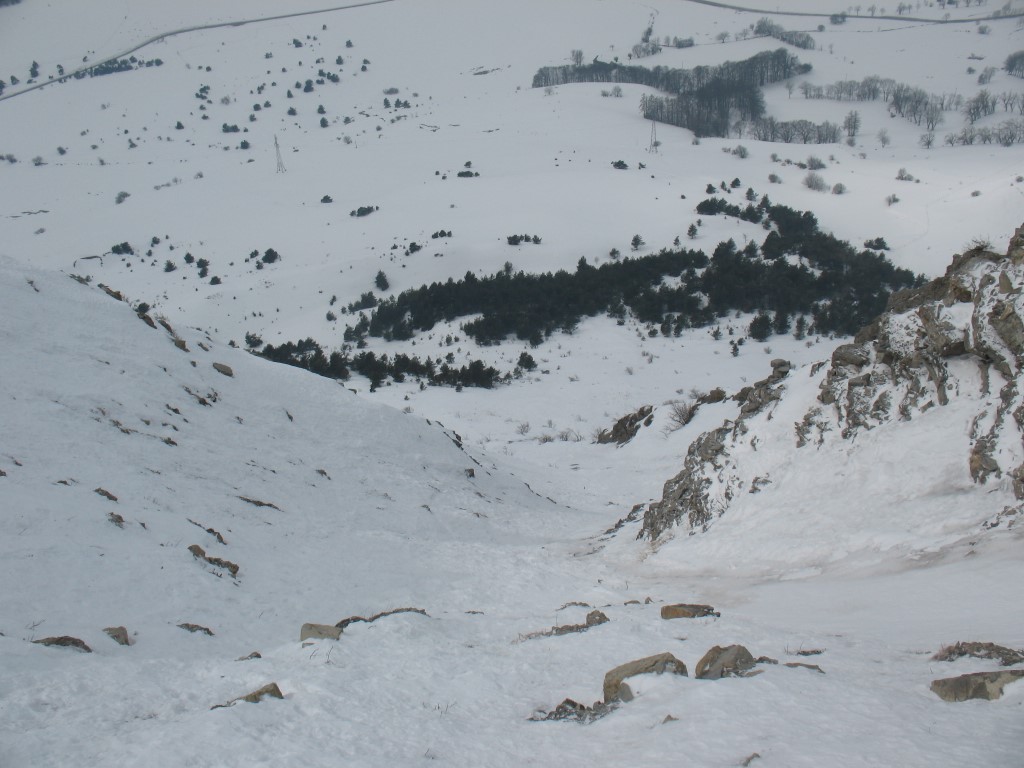 Couloir de montée : Pas très appétissant...