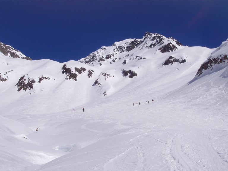 Belle Etoile, face sud : Beaucoup de monde, ils ne sont pas encore en haut...