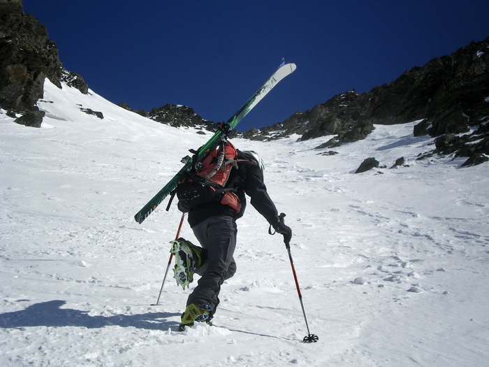 Couloir de Lentilla : ça cramponne