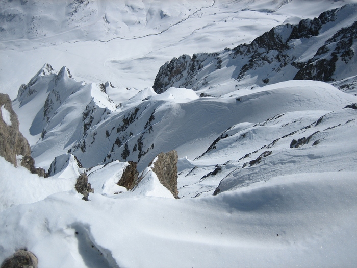 Eperon Fischesser : du sommet du Campbieil, vue sur le célèbre éperon Fischesser