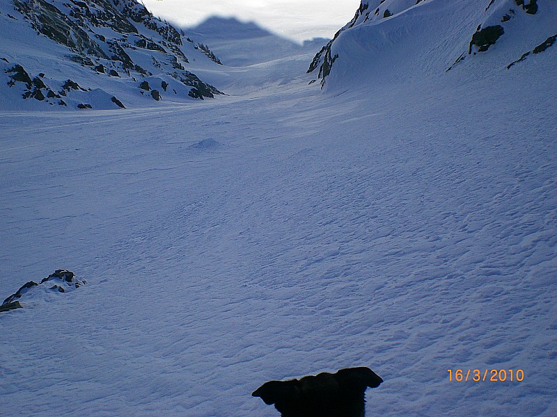 Couloir N pics du Casset : Le bas du couloir