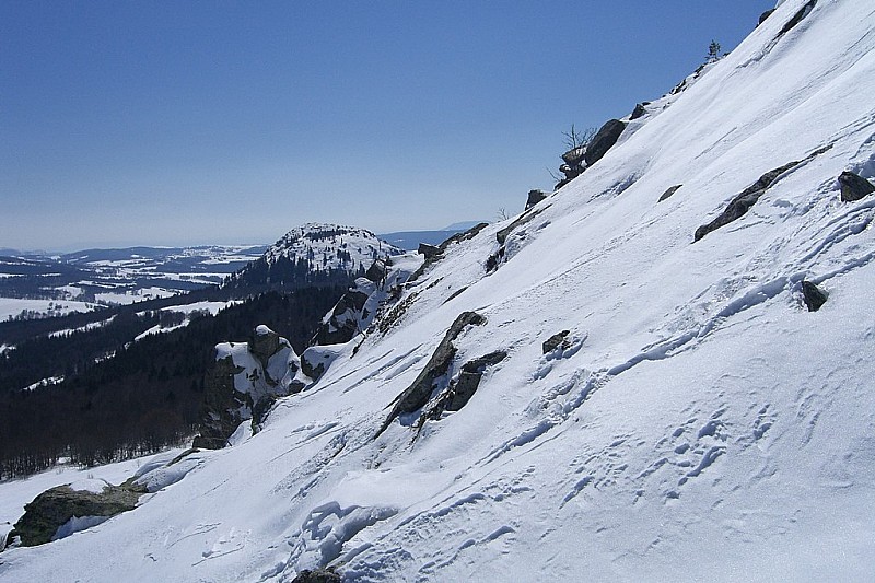 Suc de La Lauzière : Descente est avec vue sur le Sépoux
