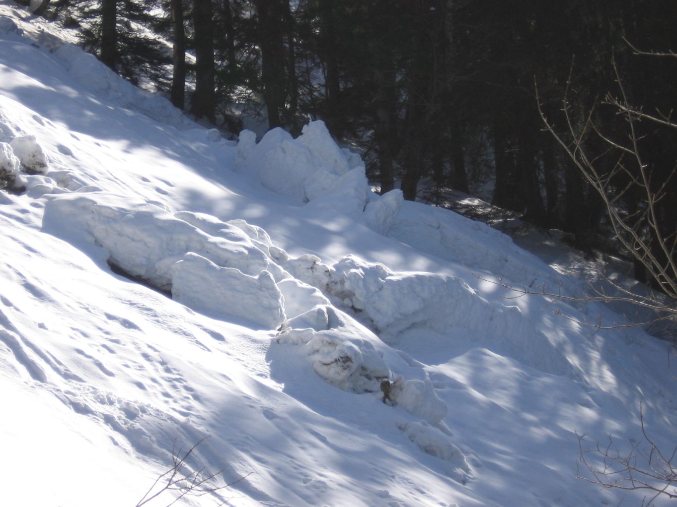 glacier du petit som : attention chute de séracs !