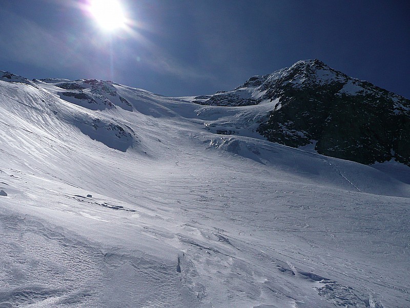 Glacier de Troquairou : partie inférieur dernière pente