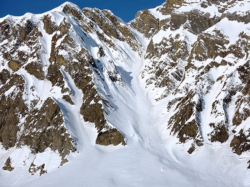 Couloir de la Coufa : De loin, le couloir se présente bien
