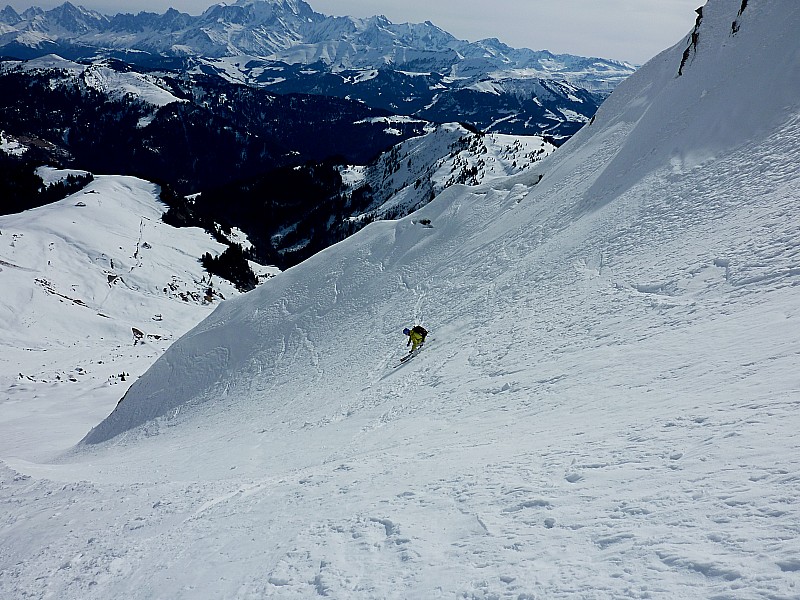 Couloir de la Coufa : Descente rive droite