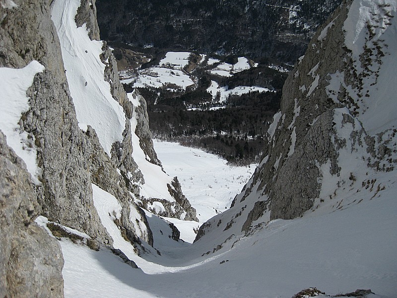 Couloir Est du Ranc Traversier : Raide et étroit en haut!!!!