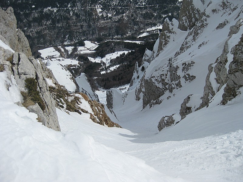Couloir Est de la Peyrouse : Le haut du couloir