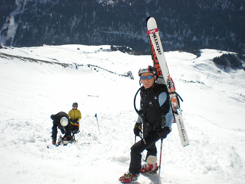 Diagonale Grande BALMAZ : Fini à ski, on sort les crampons!