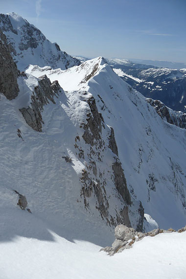 Pointe du Midi W : L'austère versant nord de Balafrasse