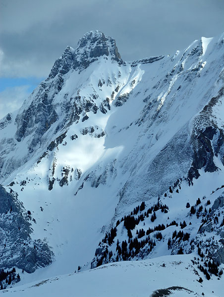 Pointe du Midi W : PDV depuis les rochers de Leschaux