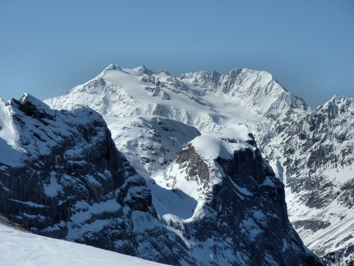 Péclet-Polset : Versant N avec le glacier de Gébroulaz.