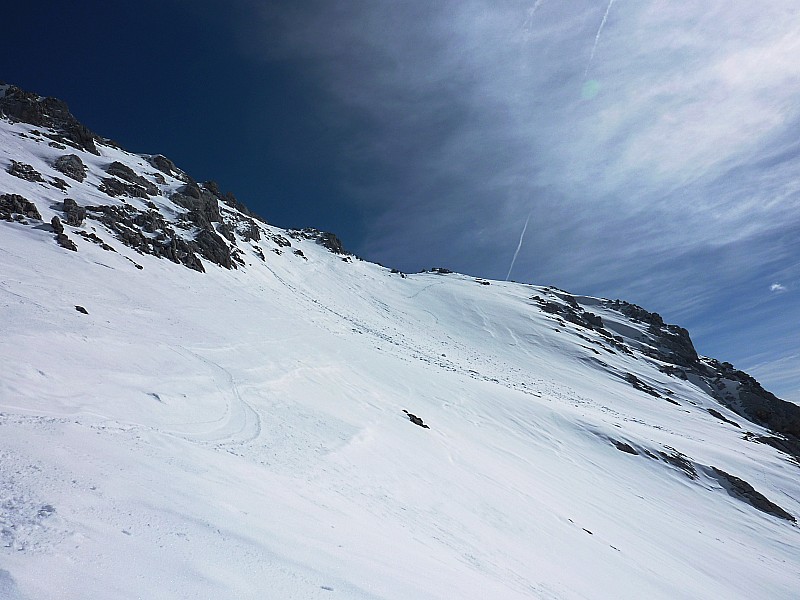 Mt Charvet face W : La rampe du haut