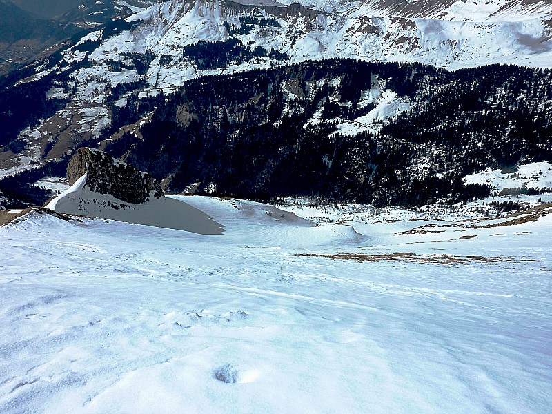 Mt Charvet face W : Descente partie médiane